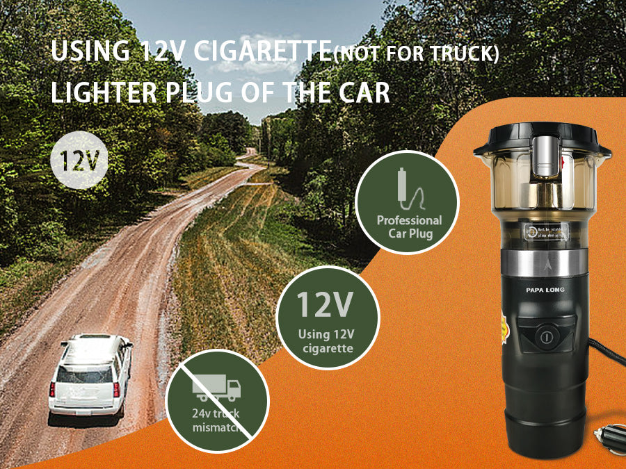 Cafetière portable pour voiture à service unique pour dosettes K et café moulu – Machine à café électrique pour voiture 141,7 g avec chargeur DC 12 V