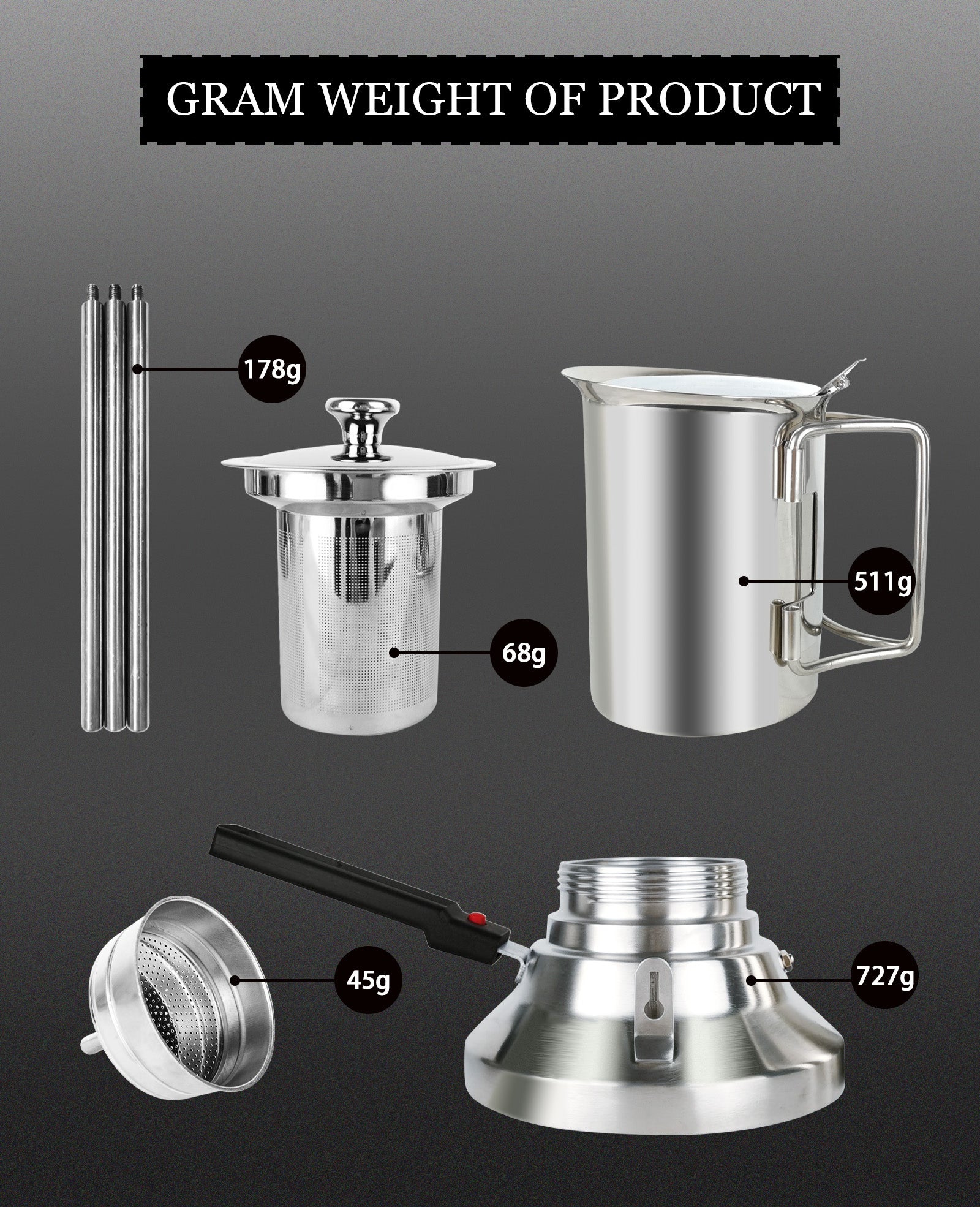 Stainless Steel Stovetop Espresso Coffee Maker Moka Pot for Italian and Cuban Café Brewing 12 Cups